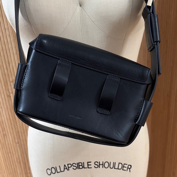 All Saints Black Leather Crossbody Bag - Picture 3 of 7